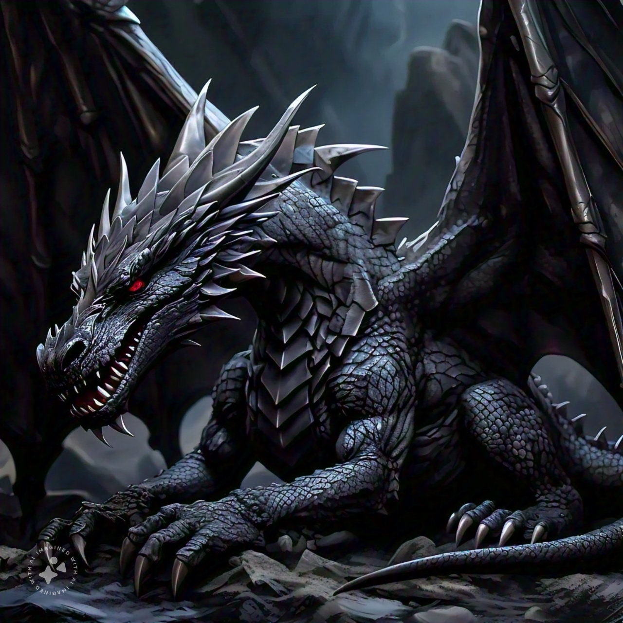 Level 7 Black Dragon * Your Choice of Male or Female! One of the Most Powerful Western Dragon Races
