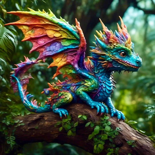 Baby Rainbow Dragon * Your Choice of Male or Female * Promising Young Spell Casters Bring Renewed Happiness!