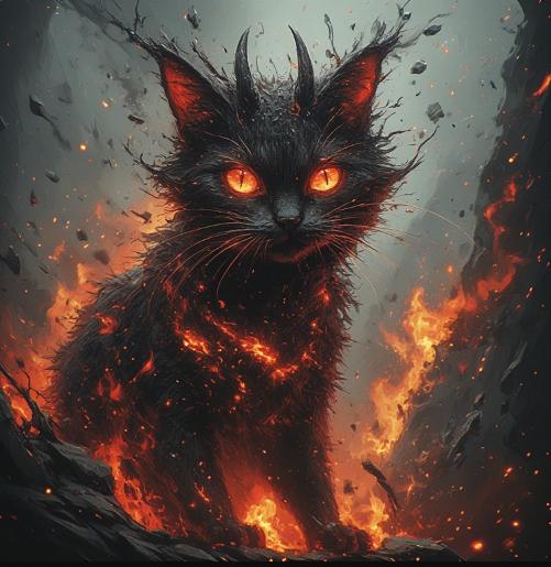Level 7 Hellcat * Your Choice of Male or Female * Protection Confidence and Psychic Blessings