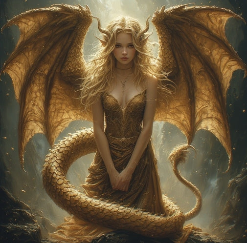 Unique! Wealth Marid Djinn/ Tarasque Dragon Hybrid * Samhain 2025 Conjuring